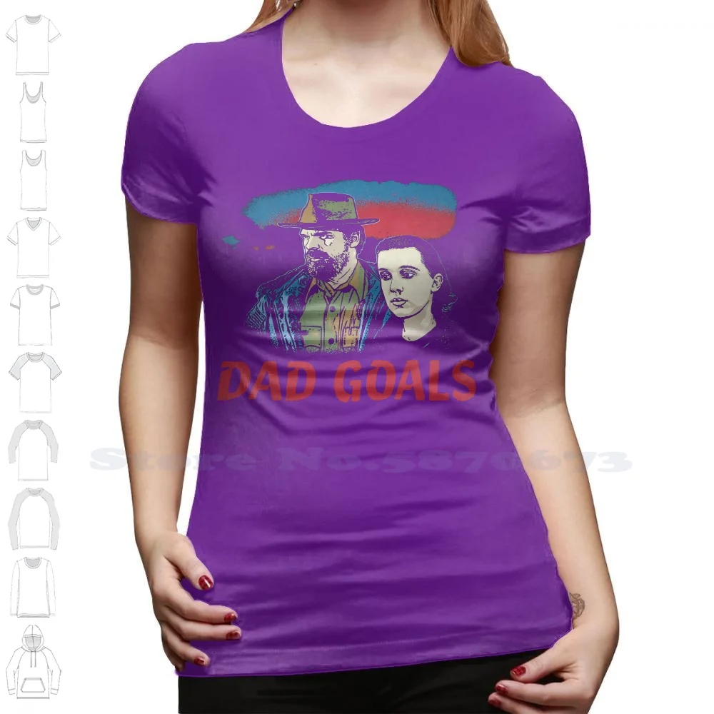 thumbnail image 1 of Stranger Tee Things Dad Goals Chief Hopper Eleven Tv Show Mens T Shirt, 1 of 5