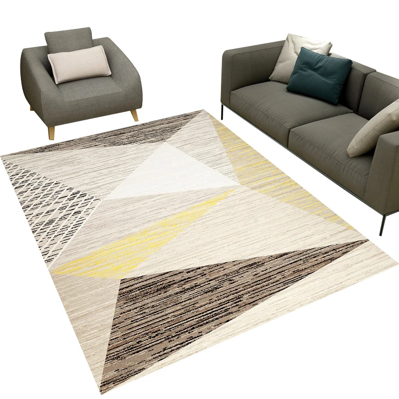 

Modern Geometric Art Short Plush Fabric Carpet Pad High Quality Elastic Anti-slip Rugs Outdoor Prayer Parlor Home Floor Mat