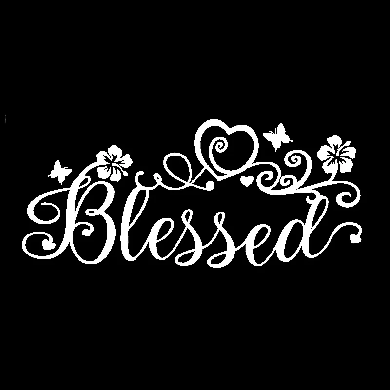 

Car Sticker Intricately Blessed Ribbon Belief PVC Flower Fish Window Art Sticker Decals Car Sticker 17.3cm * 7.6cm