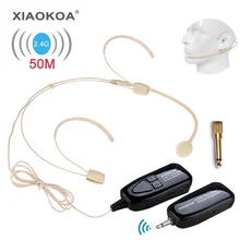 Trasmettitore per microfono Wireless montato sulla testa XIAOKOA 2.4G con ricevitore per guida turistica altoparlante per amplificatore vocale didattico