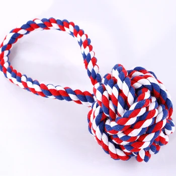 

Dog Toy Chew Ball Rope Cotton Puppy Toys Bite Cute Interactive Resistant Poodle Balle Chien Exerciser Pet Ball For Dog BB50W