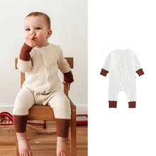 Newborn Kids Jumpsuits Spring and Autumn Cotton Boys Rompers Soft Comfortable Playsuits for Girls