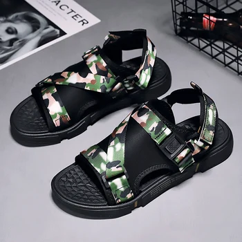 

New Arrival Men Beach Sandals Camouflage Summer Shoes for Men Comfortable Walking Sandals Mens Ankle Strap Sandals Men