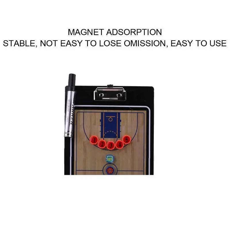 Basketball Coach Tactics Research Clipboard Magnetic Folder Coaching PVC Board G99D
