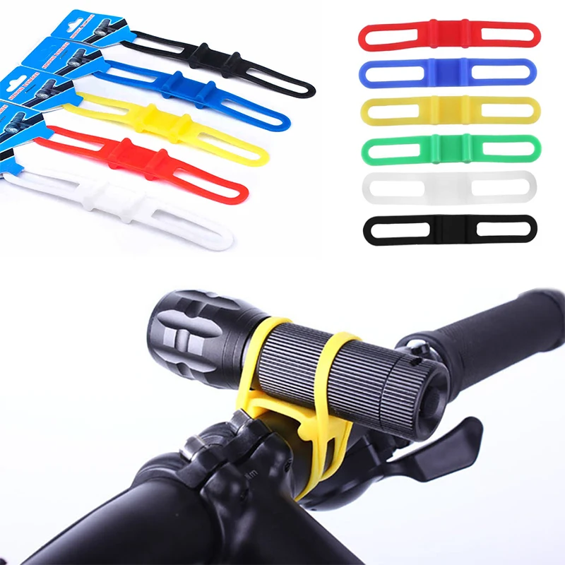 MTB Bike High Elastic Silicone Fixed Band Flash Light Flashlight Phone Riding Repair Tools Strapping Bicycle Cycling Accessories