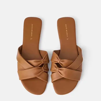 

Slippers Female Summer 2020 New Flat-Bottomed Open Toe Solid Color Men's Casual Ladies Sandals and Slippers slippers Women