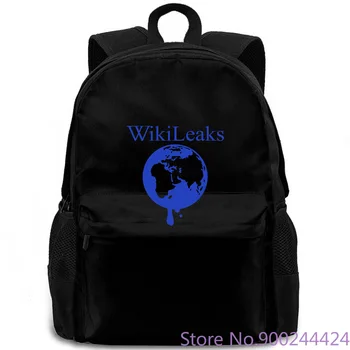 

WikiLeaks Dripping Globe Men's Mens 2017 New Printing New Round Collar backpack