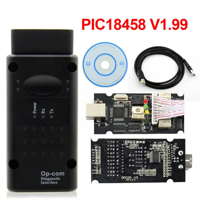 Автомобильный диагностический прибор OPCOM 1 70 V1.99 с чипом PIC18F458 FTDI OBD2 16-контактный