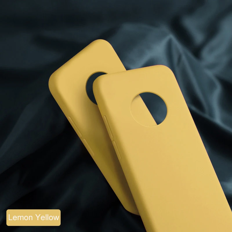 Lemon Yellow Arvin Официальный чехол для Oneplus 7T Pro Чехол Жидкий Силикон Мягкая микрофибра подкладка детская кожа сенсорный чехол для Oneplus 7T Funda - Color: Lemon Yellow