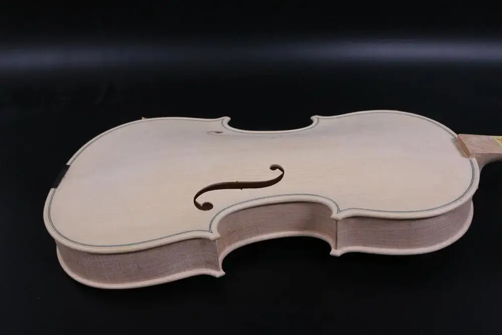 4/4 Flame maple Violin Full size Unfinished Violin Spruce wood Hand Made