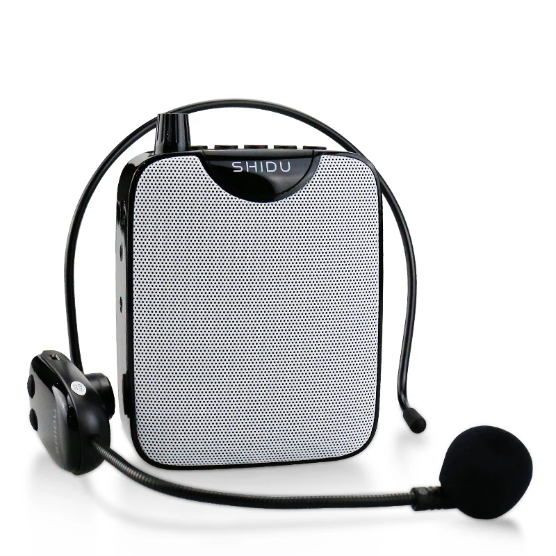 SHIDU Portable Voice Amplifier Wireless UHF Microphone Personal Mini Hifi Stereo AUX Audio Speaker For Teachers Instructor M500
