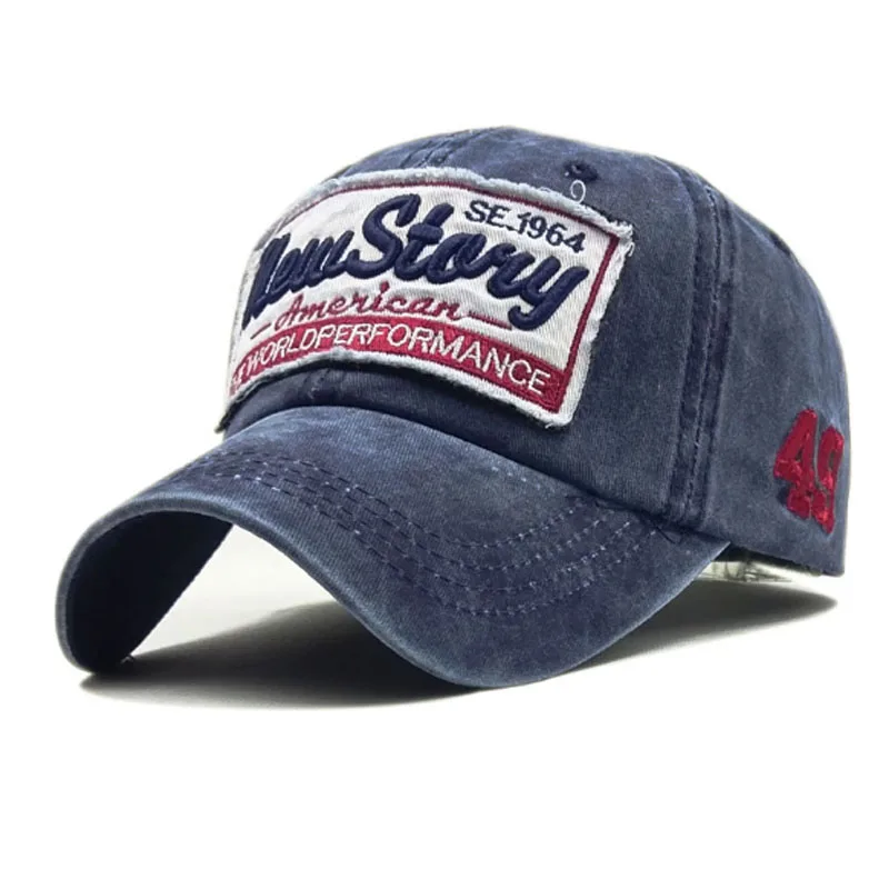 

Washed Cotton Baseball Cap Snapback Hat Men Women Retro Summer Hip Hop Fitted Caps Casual Letter Casquette gorra hombre bone