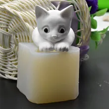 Милая силиконовая форма в виде кота Китти силиконовая форма для помадки Декор торт декоративное устройство для шоколада пресс-форм для выпечки, формы для выпечки инструменты Кухня