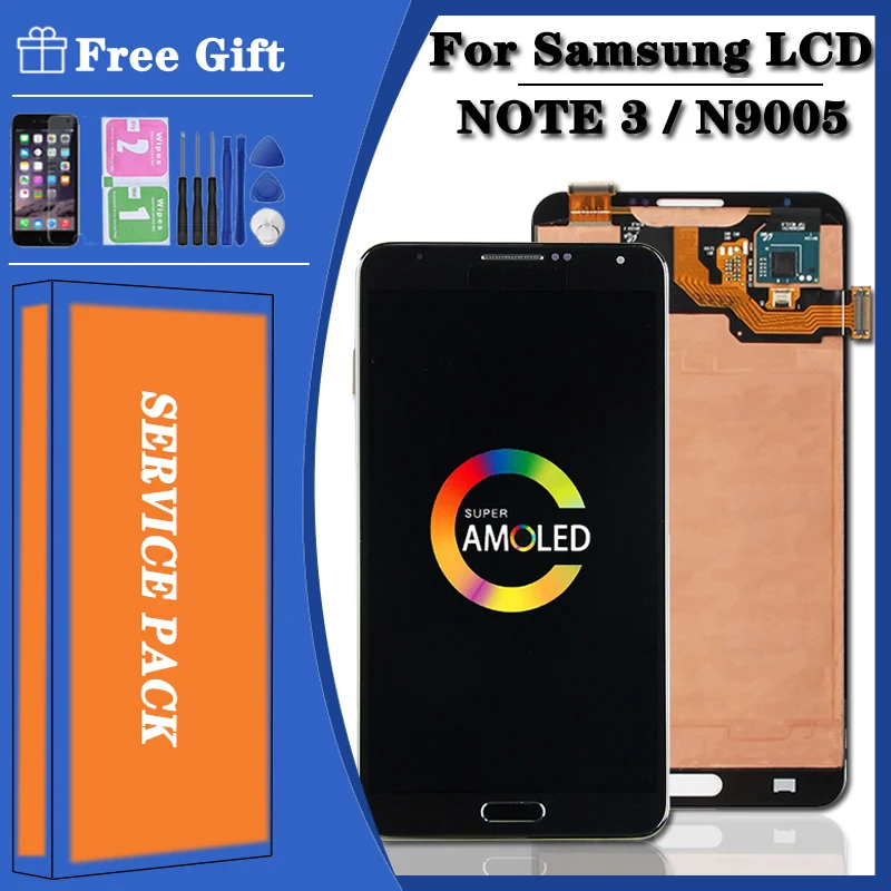ЖК-дисплей AMOLED 5 7 дюйма для SAMSUNG Galaxy Note 3 N9005 сенсорный экран с рамкой Note3 N900A N900T |