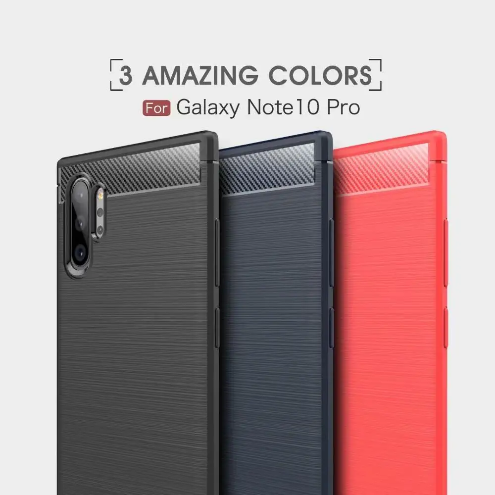 

Soft Cover Full Protection Carbon Fiber TPU Silicone Matte Phone For Samsung S20+ S20 Ultra Note 10+ S10+ S10E S9 Note9 S8 Case