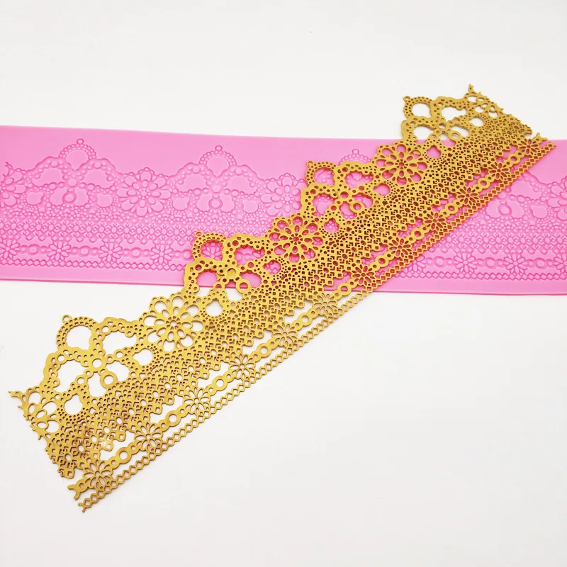 

DBS027 Crown Silicone Mold Silicone Lace Mold Sugar Craft Cake Brim Decoration Tool