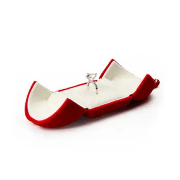 

Luxury Velvet Jewelry Box Pendant Necklace Gift Box Ring Display Organizer Case T4MD