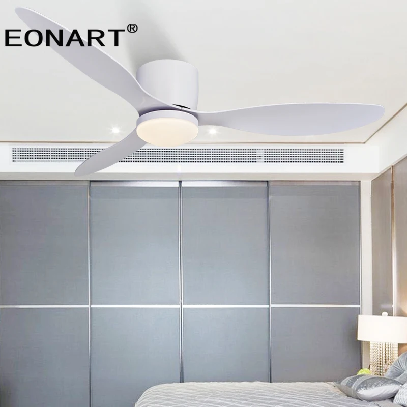 42 Inch Lower Floor Led DC Ceiling Fan With Lamp Remote Control Black Fans For Home Light 220v Ventilador De Techo | Освещение