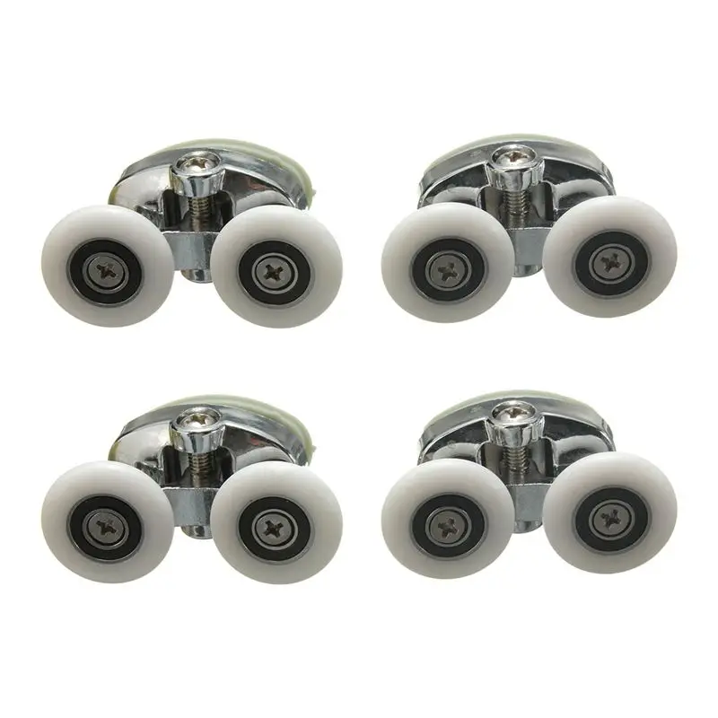 

4 x Twin Top Shower Glass Door Rollers Runners Pulleys Wheels 25mm