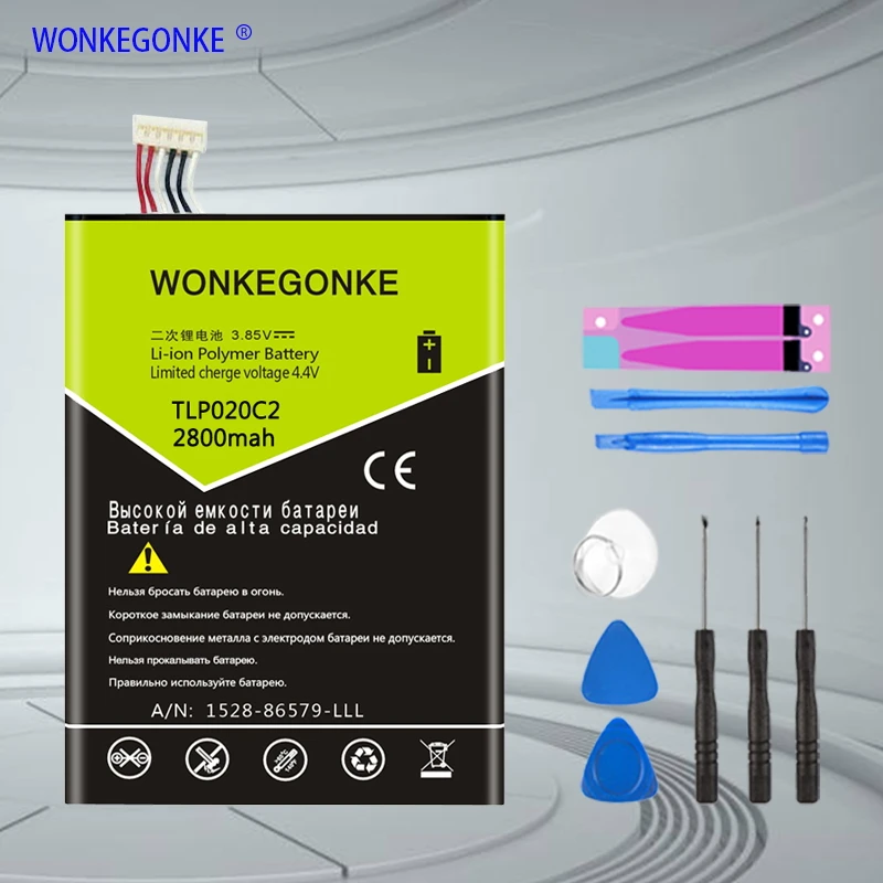 Аккумулятор WONKEGONKE TLP020C2 для телефона Alcatel One Touch Idol X 6040 6040A 6040D аккумулятор |
