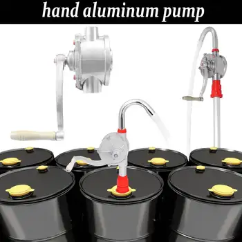 

30L/min Heavy Drum Rotary Manual Hand Pump Diesel Fuel Oil Gas Transfer Tool 32mm Oil Fuel Barrel Heavy Duty Aluminum Pump