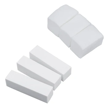 

3 White Polishing Machine White + 900X Lint Free Nail Art Wipes Acrylic Gel Tips Remover 2Piece Set
