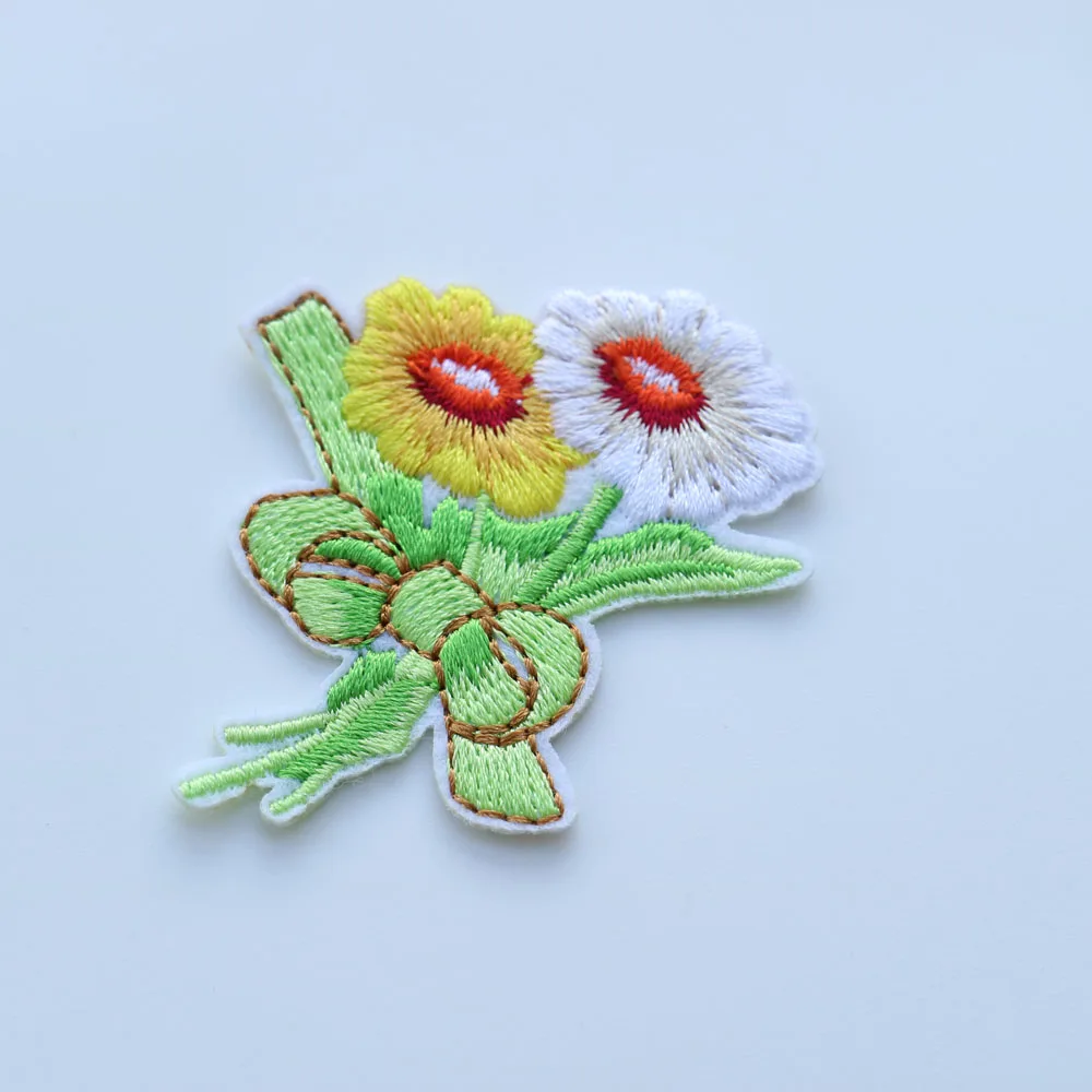 2pc/set ironing floral embroidered Patches for Clothes iron on Embroidery  Stickers Applique flower ecoration Badge parches ropa - AliExpress