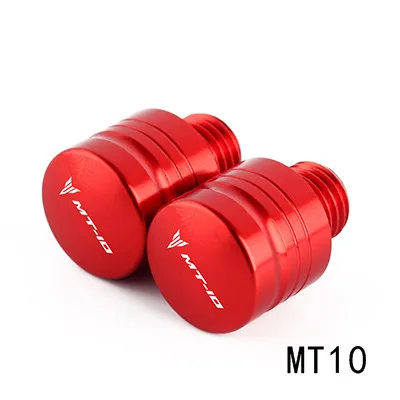 2 шт M10* 1,25 левая правая резьба зеркальное отверстие заглушка болты для Yamaha MT07 MT 07 MT-07 MT09 MT-09 MT10 MT-10 шесть цветов - Цвет: MT10 red