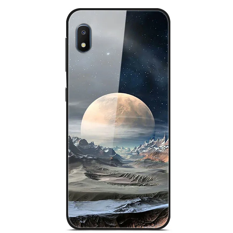 5 Чехол для samsung A10e чехол с милым рисунком, стекло, твердая задняя крышка для samsung Galaxy A10E A 10 E чехол SM-A102U TPU бампер A 10e - Цвет: 5