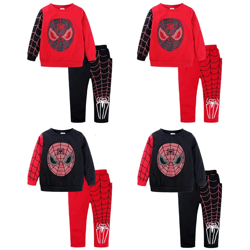 

Spiderman Enfant Autumn Winter Kinderen Boys Clothes Infantil cotton Long Sleeve Hoddies Ropa Children Kids Clothes Sets Outfits