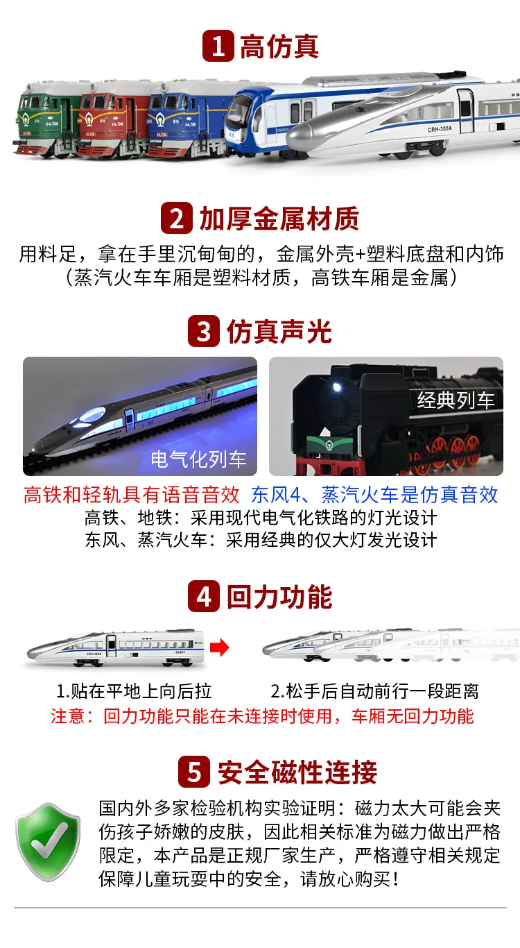 Высокоскоростной поезд модель Dongfeng локомотив Паровозик сплав поезд № металлические игрушки Детская игрушка автомобиль
