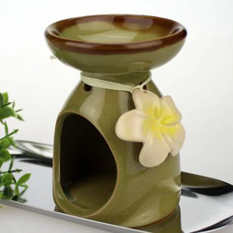 Керамическая Аромалампа с цветочным украшением Ароматические Свечи лампа спа Йога гостиничный сервис чай держатель свечей домашний декор