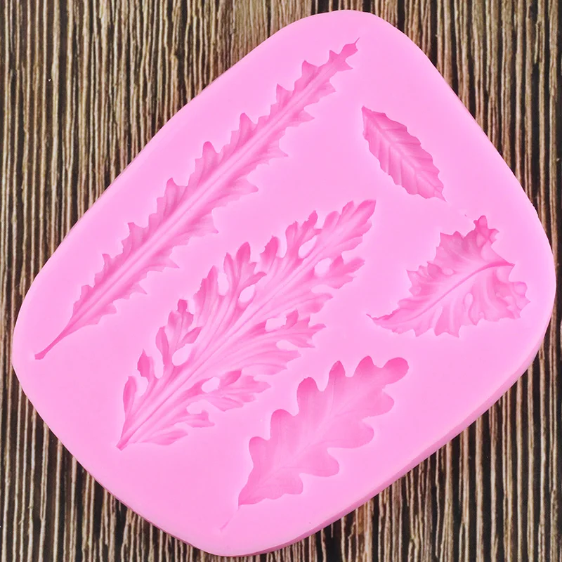 Sugarcraft листья тисненая граница силиконовая форма рельефная помадка для кекса инструменты для украшения торта конфеты глина шоколадные формы