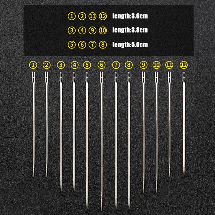 Нержавеющая сталь Self-threading иглы открытия швейная штопки иглы Набор PI669