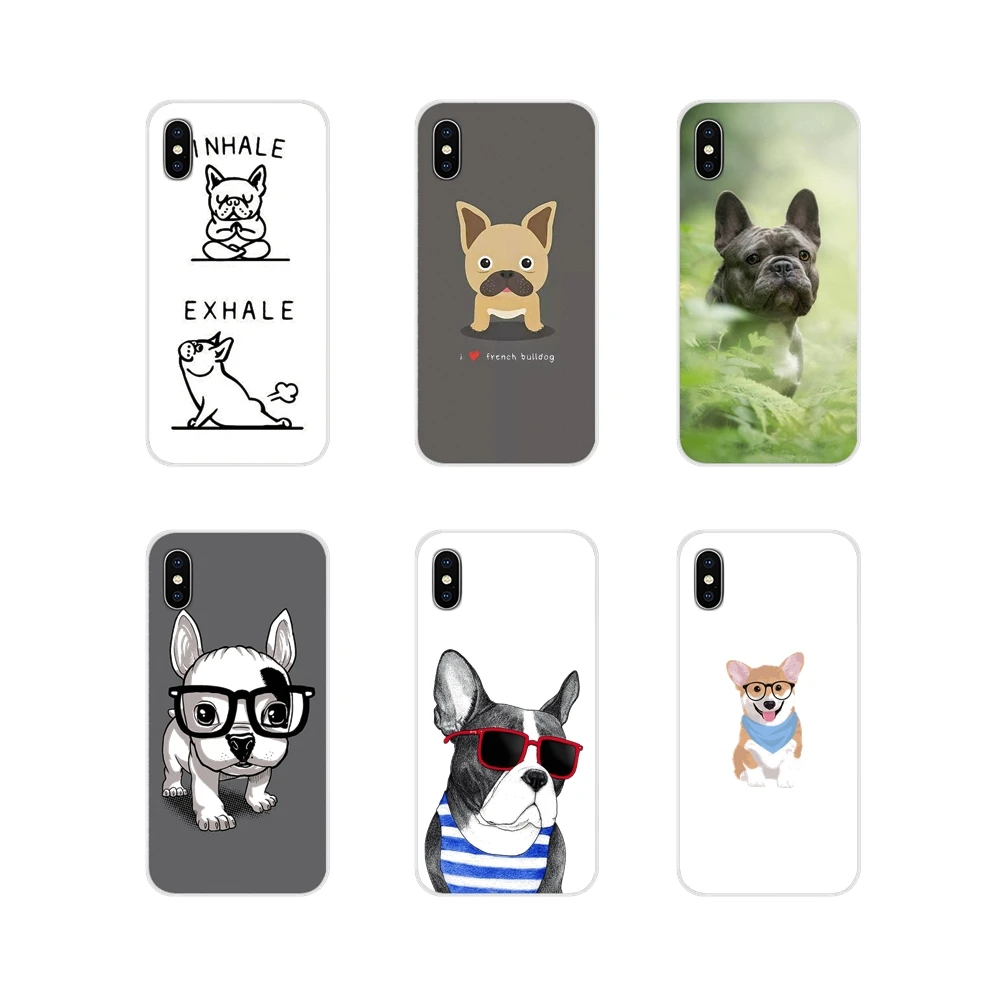 Чехол из ТПУ с принтом i love french bulldog в очках животным для samsung A10 A30 A40 A50 A60 A70 Galaxy S2 Note 2