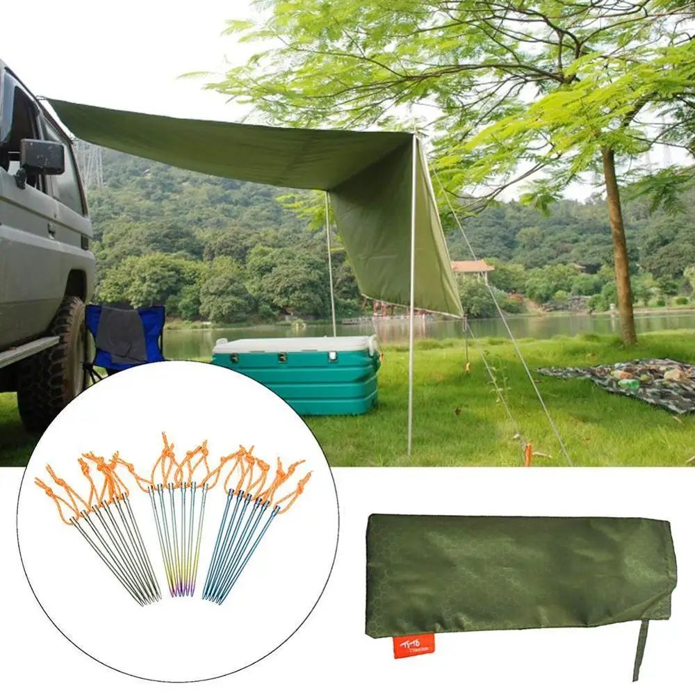 

Six One Pack Outdoor Camping Light Weight High-strength Titanium Alloy Tent Nail Titanium Nail