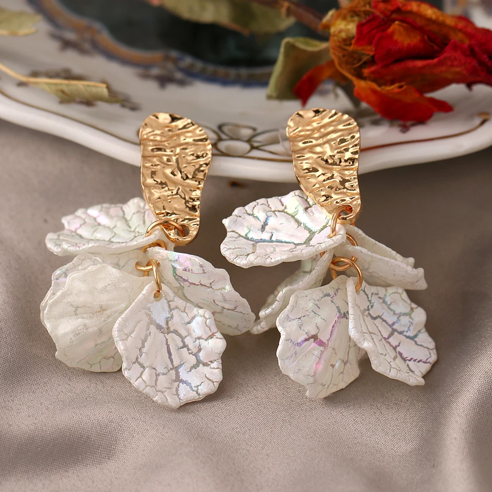 Orecchini Pendenti A Fiore Grande Oro – Gioielli Statement In Metallo Per Donne E Ragazze, Stile Boho Vintage