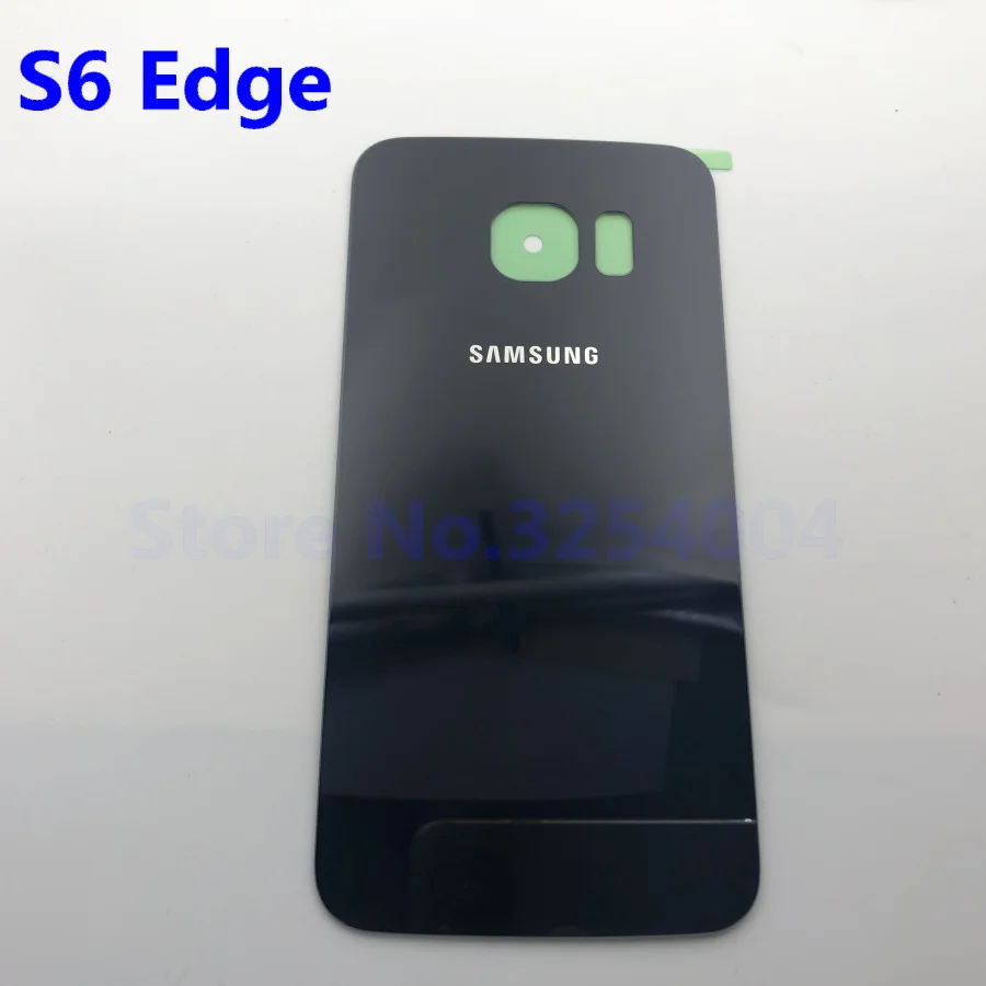 Новинка, задняя крышка для батареи, стеклянная дверь для samsung S6 edge plus G920F G925F G928F, корпус, задняя крышка для батареи, чехол - Цвет: S6 Edge Dark Blue