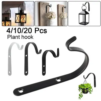 

Lantern Hanger Planter Hook Durable Black Iron Wall Light Hook Garden Hanging Basket Wind Chimes Garden Hanger