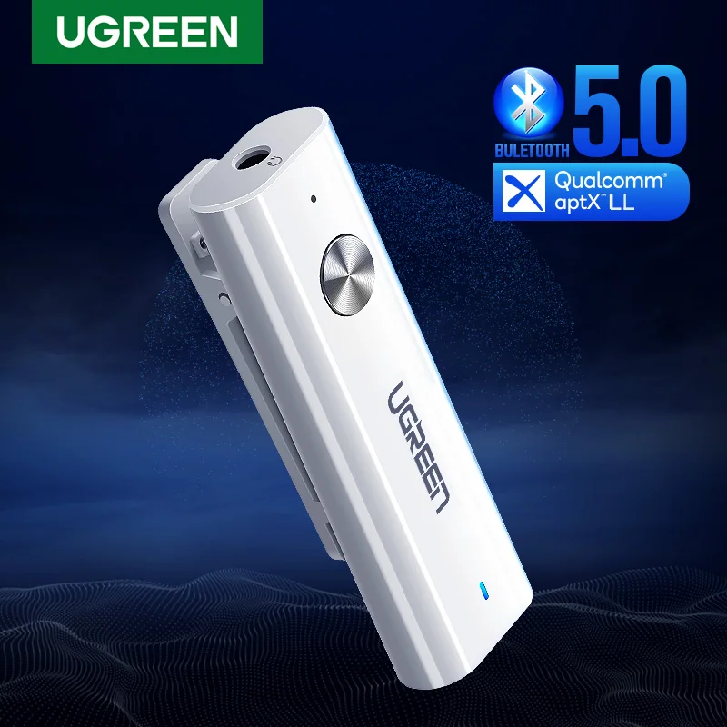 UGREEN aptX LL Bluetooth Receiver 5.0 HiFi Wireless Audio Adapter with Back Clip Support Microphone 3.5mm AUX Bluetooth Adapter|Wireless Adapter| - AliExpress
