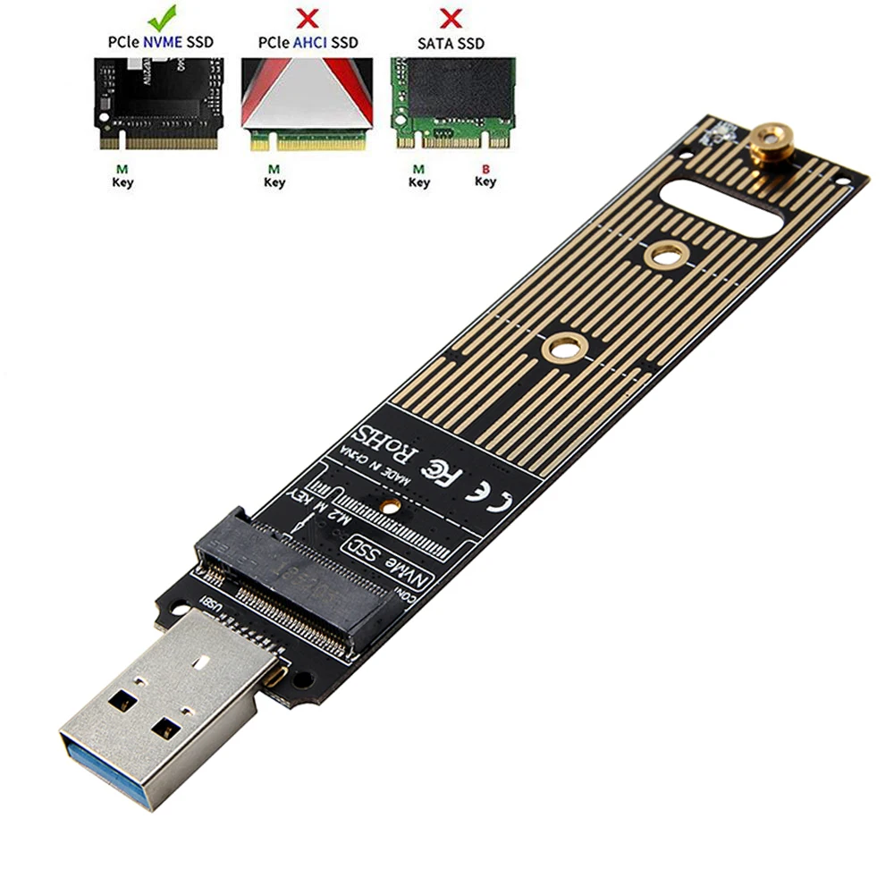 

Переходник NVME на USB M.2 SSD на карту типа A, высокопроизводительный, 10 Гбит/с, USB 3,1 Gen 2, мостовой чип с поддержкой Windows XP /7/8 /10 MAC OS