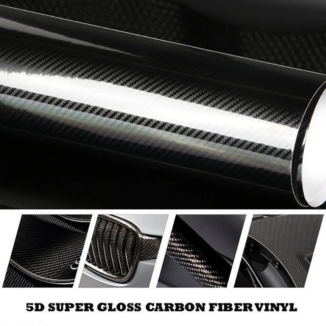 152cm Pvc 5d Carbon Fiber Vinyl Foil Film Car Wrap Roll Sticker