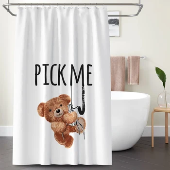 

Personality Creative Multi-Style Polyester Shower Curtains Waterproof Bath Curtains With 12 Hooks For Bathroom Decoration