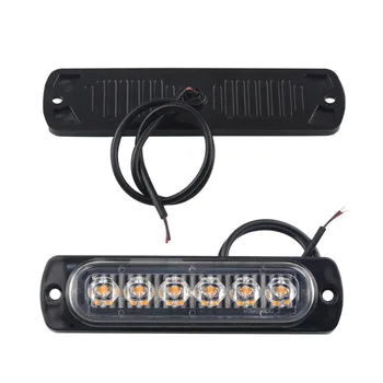 

Emergency Strobe Light 6 LED Amber Universal 12V Flashing Recovery Warning Side Beacon Caution For Car Truck