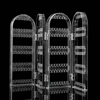 

Clear Women Earrings Ear Studs Necklace Display Rack Multifunctional Folding Screen Earring Jewelry Display Stand Holder Joyer