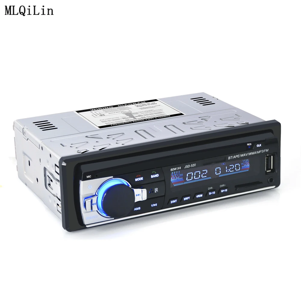 Автомобильный радиоприемник JSD520 12 В Bluetooth 1 Din FM Aux|Мультимедиаплеер для авто| |