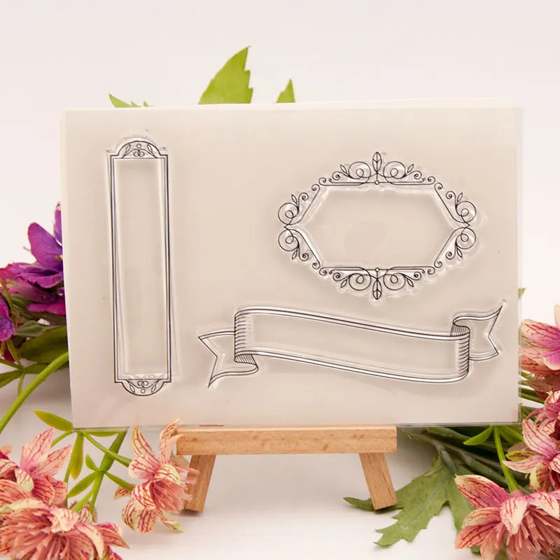 

Label Box Transparent Clear Silicone Stamps for DIY Scrapbooking Photo Album Decoration