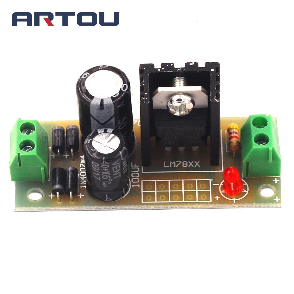 L7805 LM7805 Step Down Converter 7.5V-35V to 5V Regulator Power Supply Module L7805 LM7805 Step Down Converter 7.5V-35V to 5V Regulator Power Supply Module