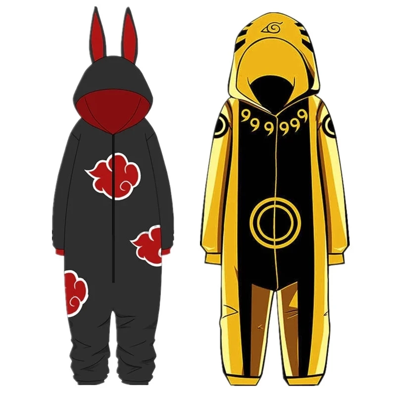 Аниме Akatsuki комбинезоны пижамы летний зимний фланелевый плюшевый Косплей Костюм