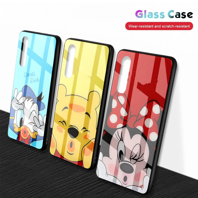 

Tempered Glass Screen Protector Case for Huawei P20 Lite P30 Pro Mate 10 20 P Smart Plus Nova 3 3i Cartoon Cute Full Cover Film